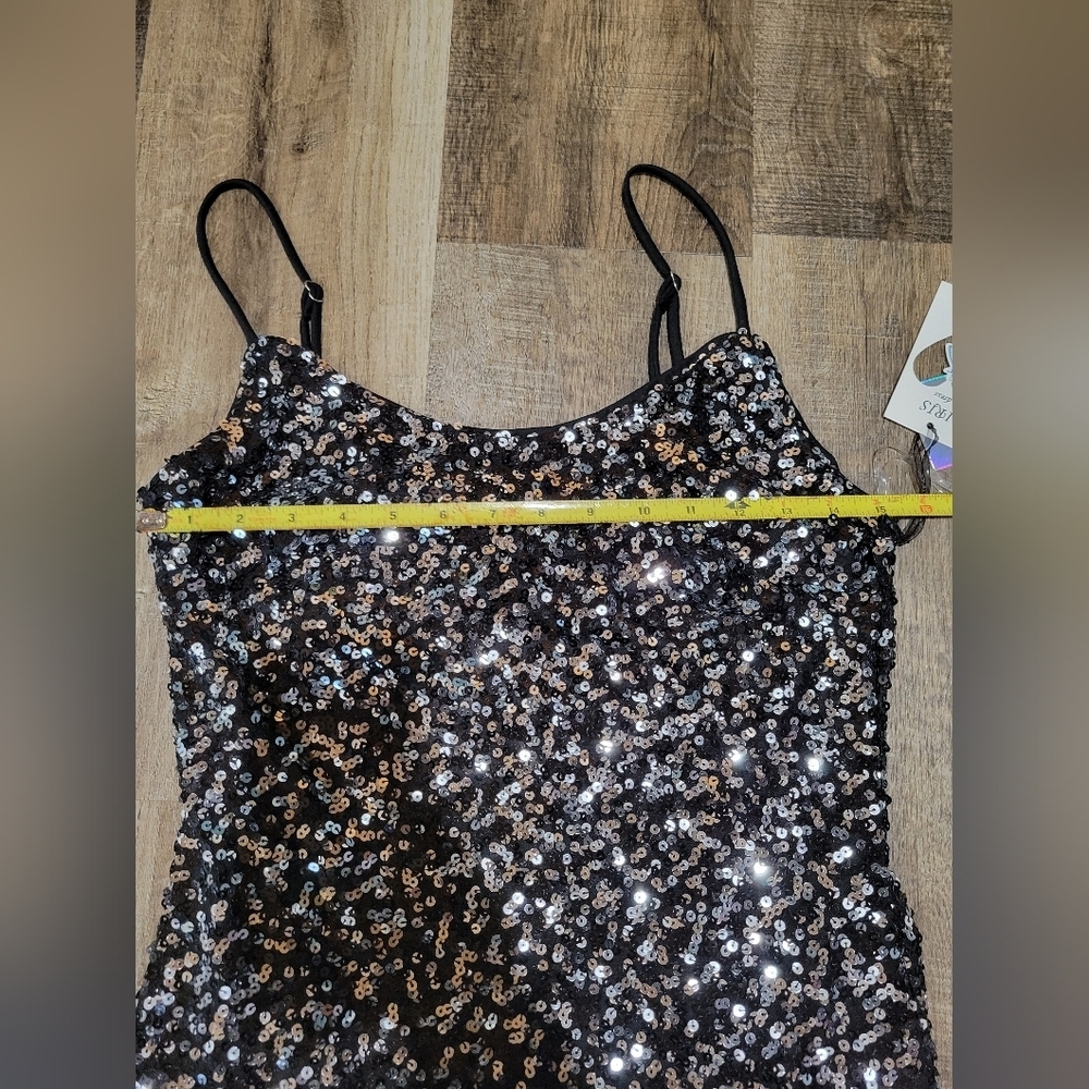 Iris Sparkling Blue Sequin Mini Dress - Picture 12 of 12